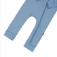 Ribbed Ruffle Zipper Coverall // Slate