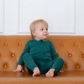Bamboo Zipper Coverall // Emerald