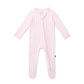 Zippered Footie // Sakura Stripe
