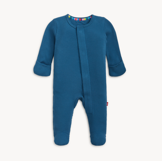Waffle Modal Magnetic Footie // Dark Blue