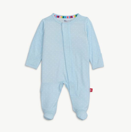 Pin Dot Blue Footie