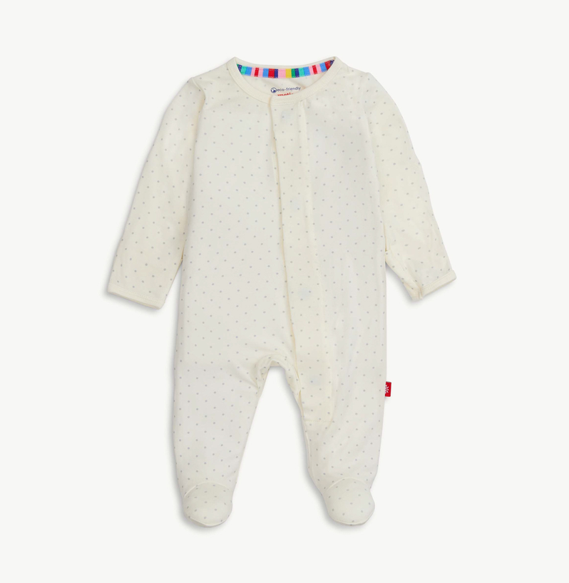 Pin Dot Cream Footie