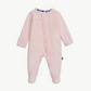 Pin Dot Pink Ruffle Footie
