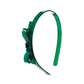 Thin Bow Headband // Green Glitter