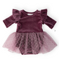 Amethyst Velvet Tutu Bodysuit
