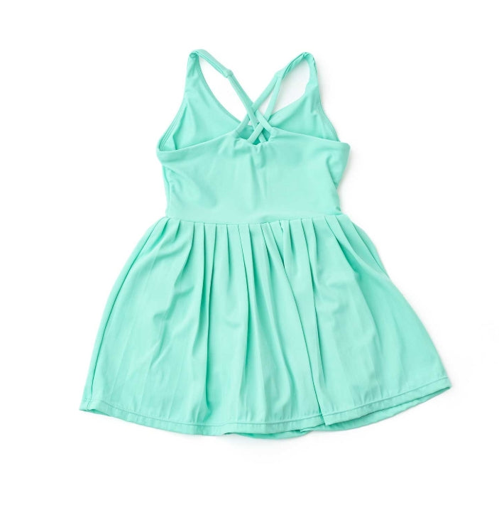 Pleated Active Dress // Mint Green