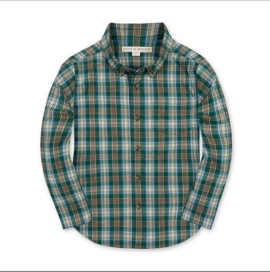 plaid shirt on white background