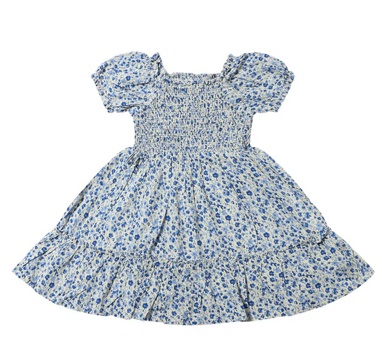 Dehlia Dress // Blue Meadow Flowers