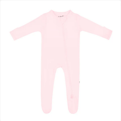 Bamboo Zippered Footie // Sakura