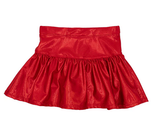 Gathered Skort // Red Shimmer