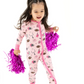 Game Day Pink 2 Way Zipper Romper