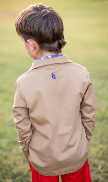 Khaki 1/4 Zip Pullover