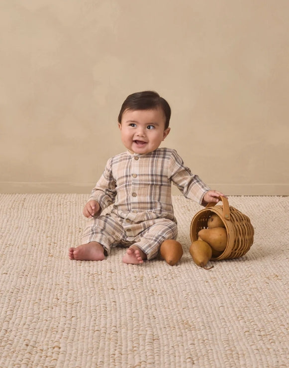 Pocketed Woven Jumpsuit // Fall Plaid