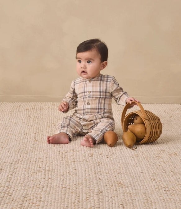 Pocketed Woven Jumpsuit // Fall Plaid