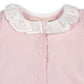 Organic Ruffle Collar Sweater Romper // Pink