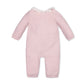 Organic Ruffle Collar Sweater Romper // Pink
