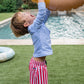 Boys Buggie Board Swim Trunks // Watermelon Stripe
