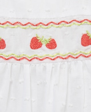 Red & White Strawberry Sunsuit