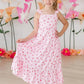 Sweet Strawberry Ruffle Maxi