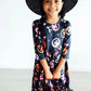 Sweet Tooth 3/4 Sleeve Pocket Twirl Dress