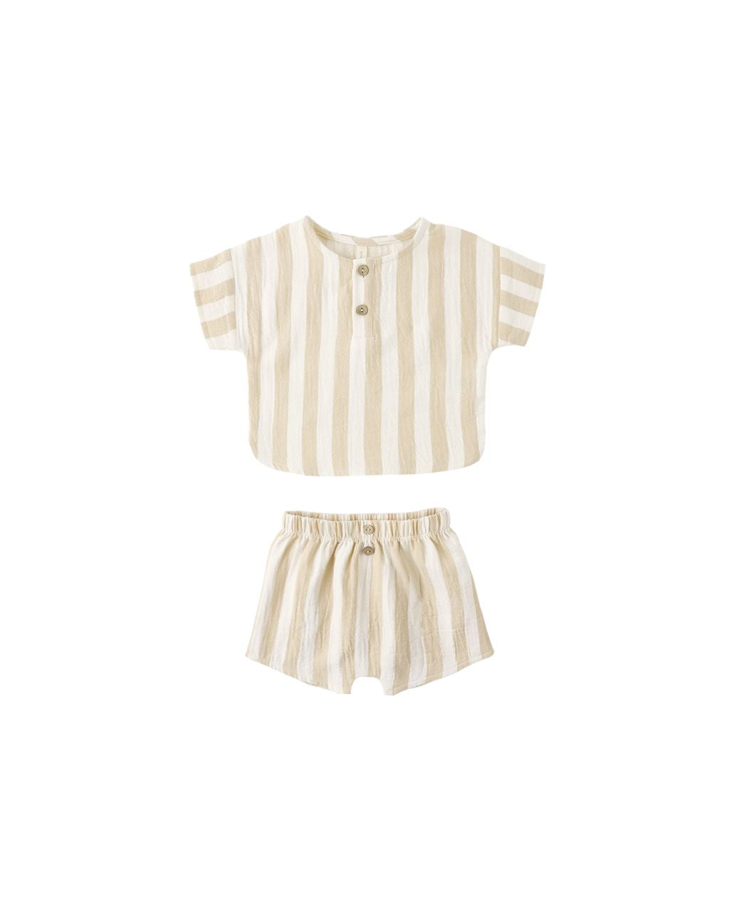 Woven Boxy Top + Short Set // Summer Stripe