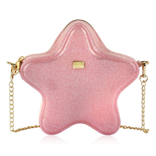 Light pink star purse with gold hardware