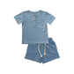 Boy's blue short set