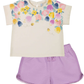 Floral Top with matching LIlac shorts