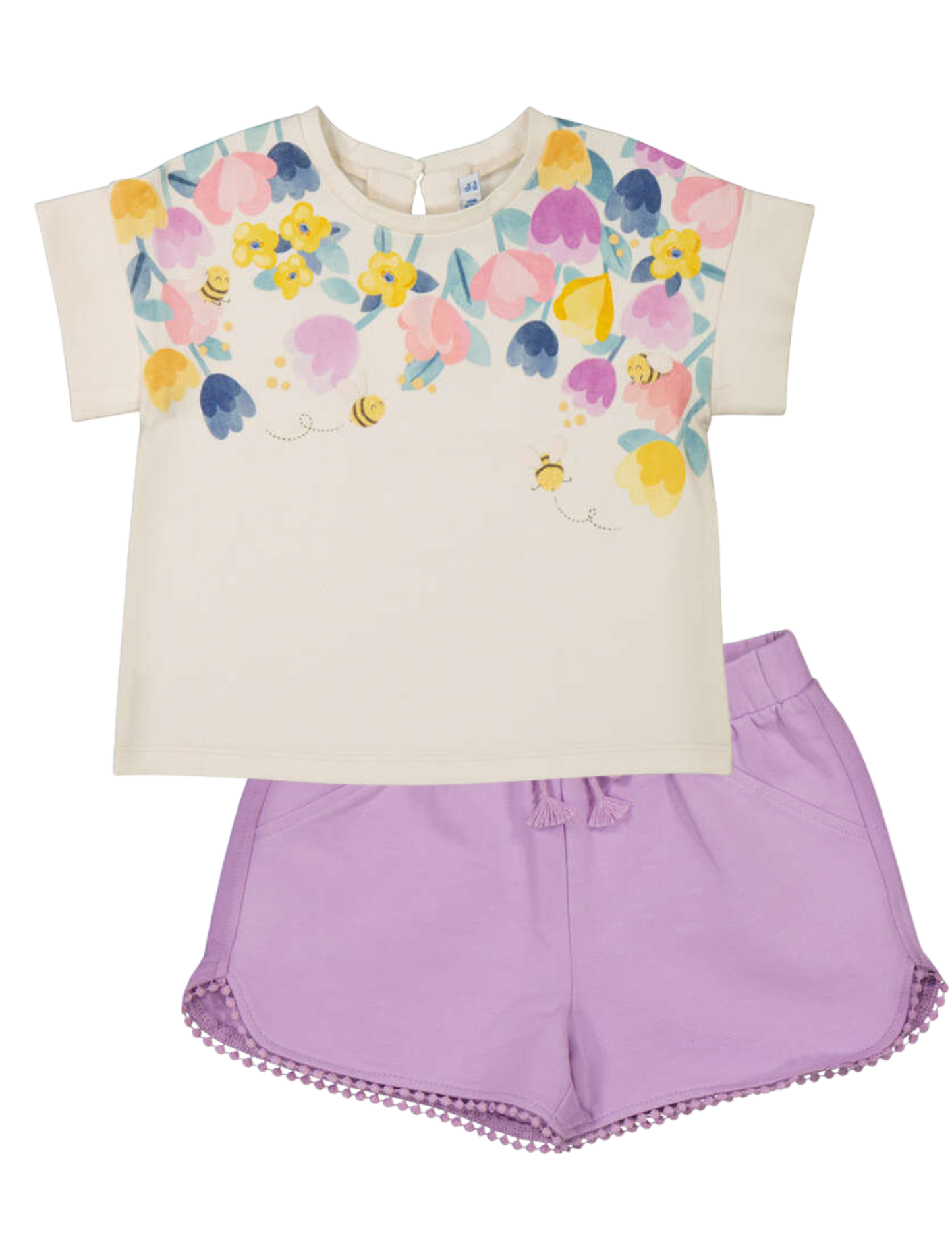 Floral Top with matching LIlac shorts