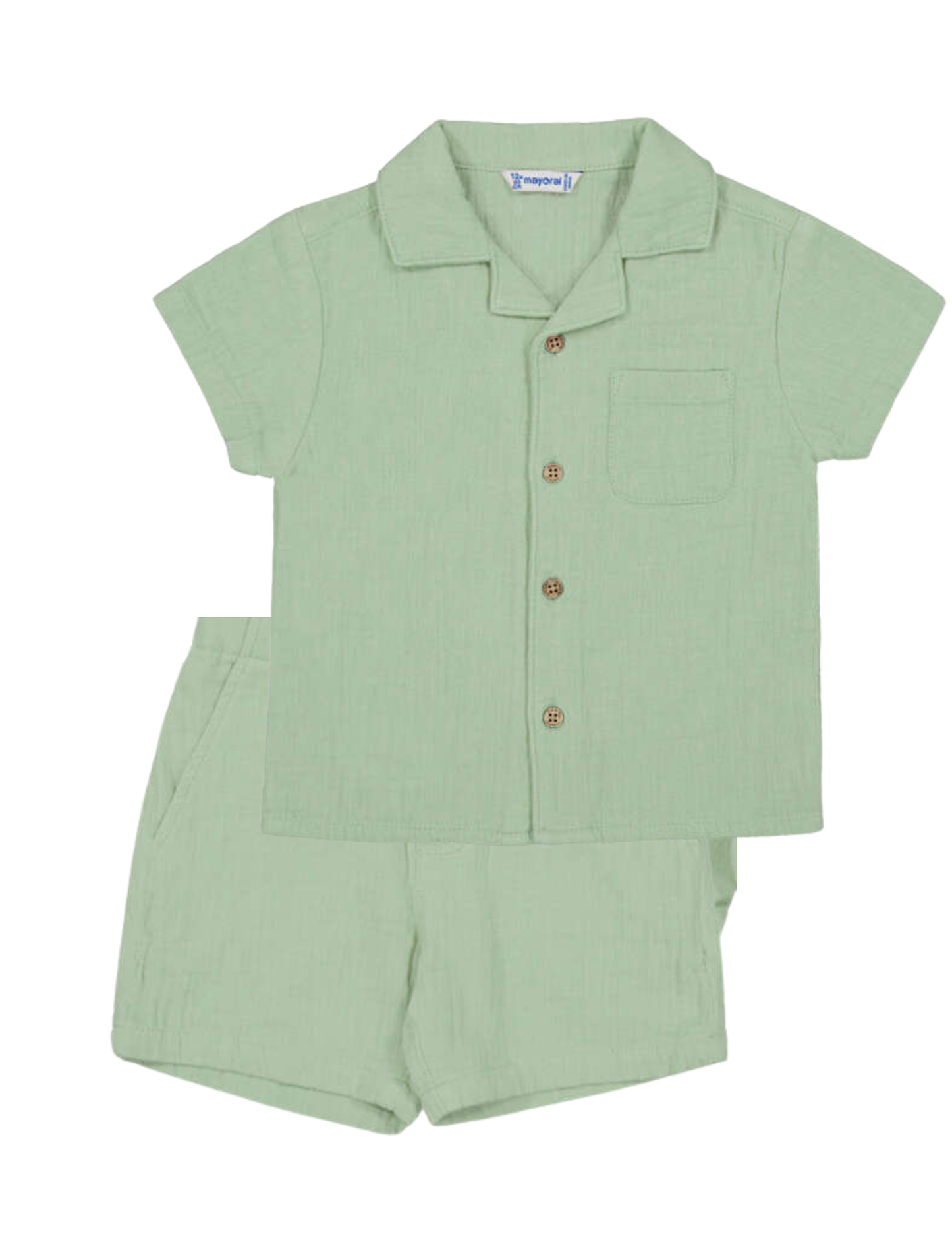 Light green shirt and shorts set 