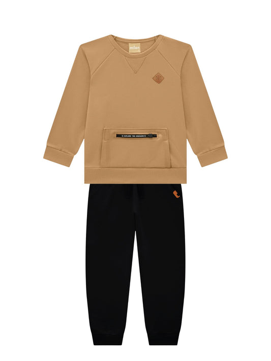 children's sweatshirt set with black joggers