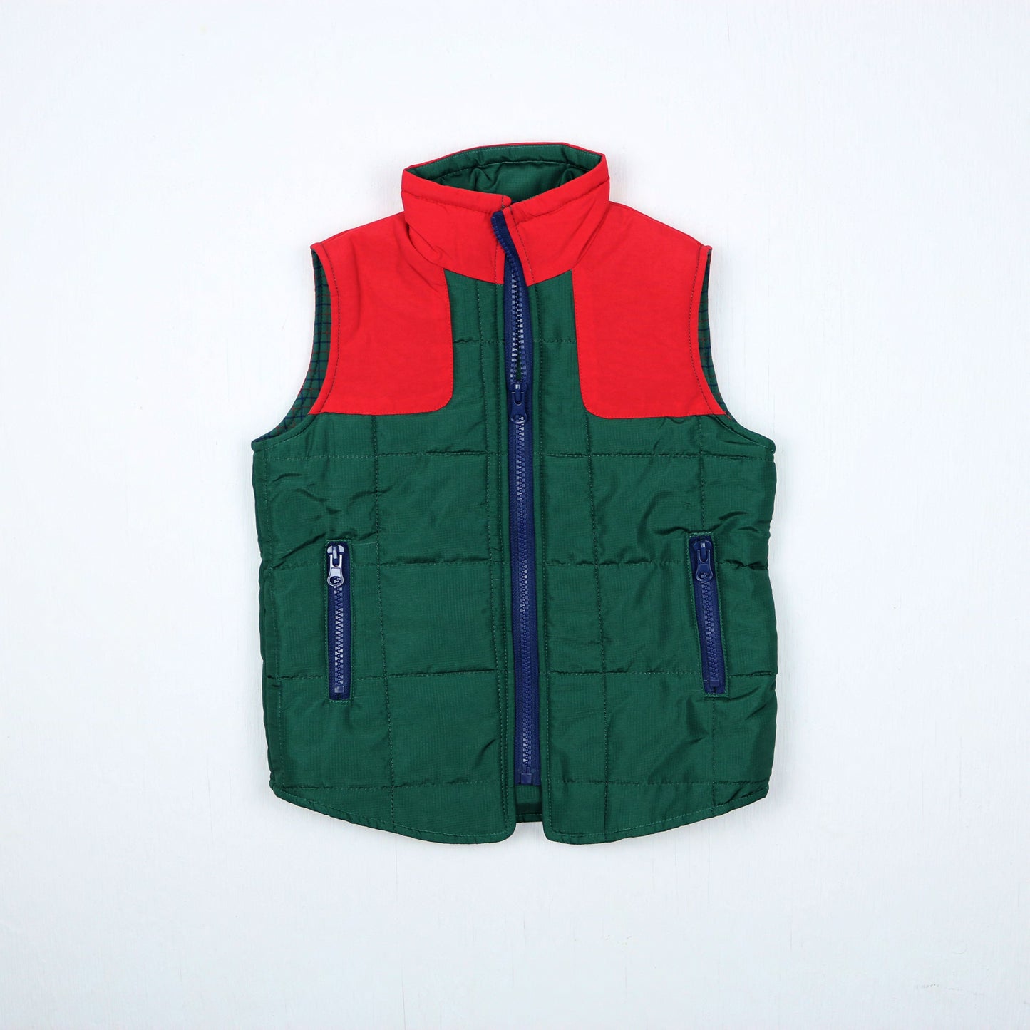 Green/Red Tattersall Vest