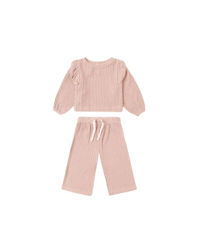 Ruffle Cozy Set // Rose