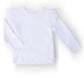 White L/S Shirt Ruffle Sleeve