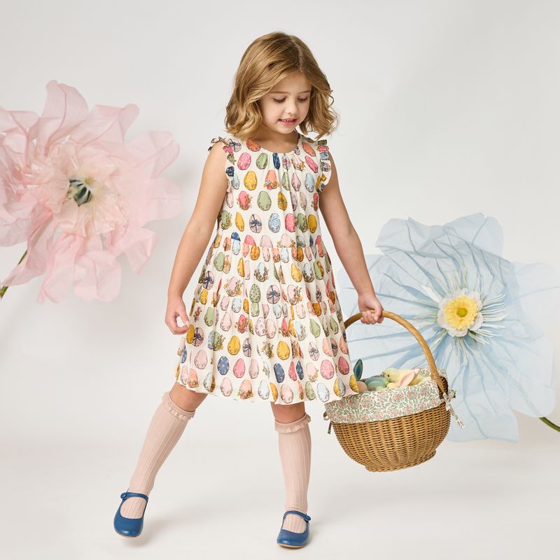 Eloise Ruffle Dress // Multi Eggs