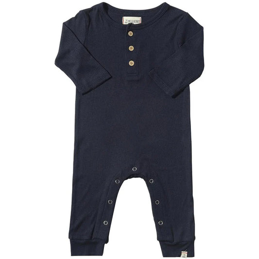 Mason Ribbed Romper // Navy