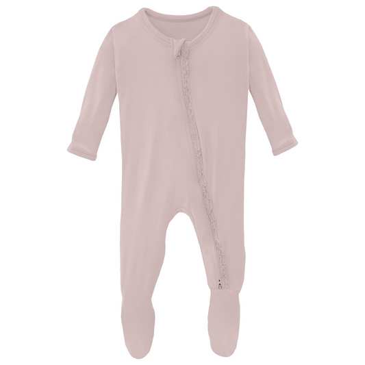 Baby Rose Muffin Ruffle Footie