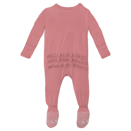 Desert Rose Muffin Ruffle Footie