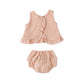 Ruffled Tulip Top + Bloomer Set // Melon