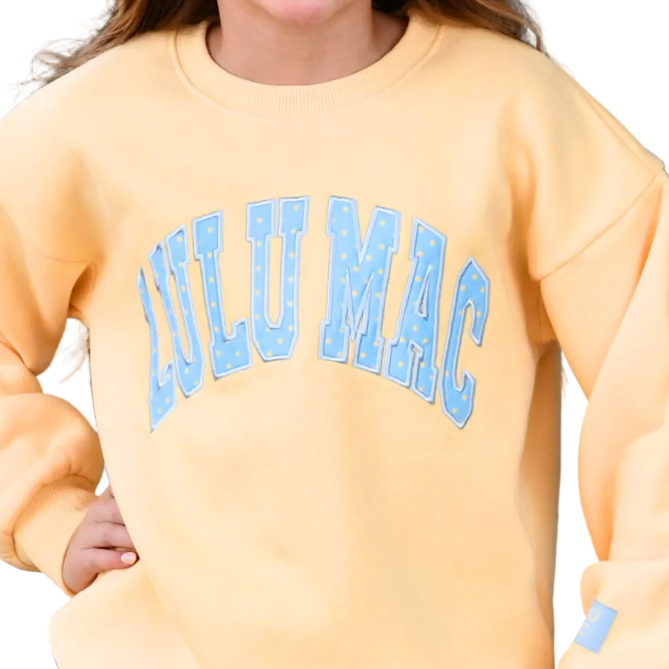 Lulu Mac Polka Dot Sweatshirt // Butter & Light Blue