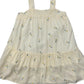 Beige dress with floral embroidery 