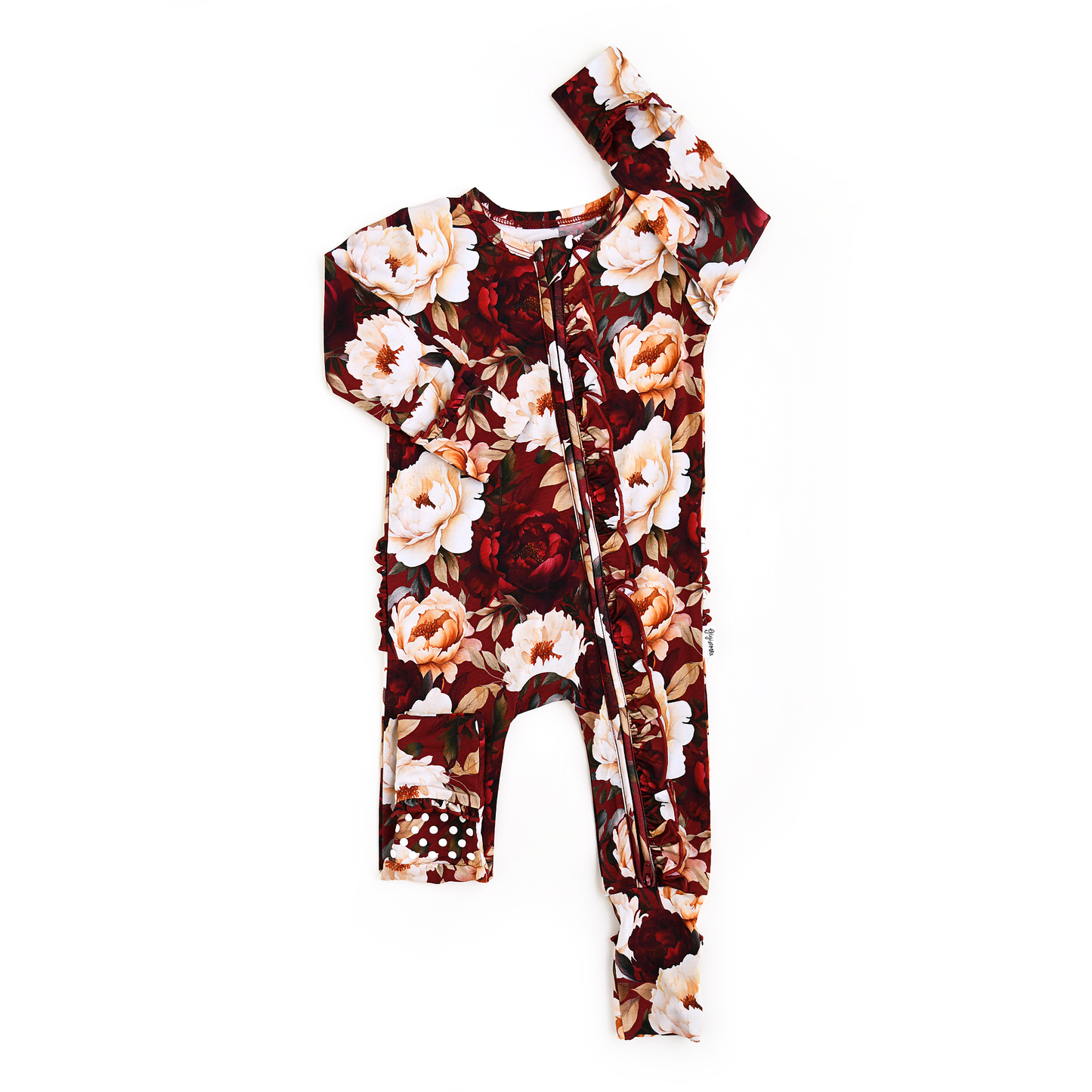 Floral-patterned baby romper 