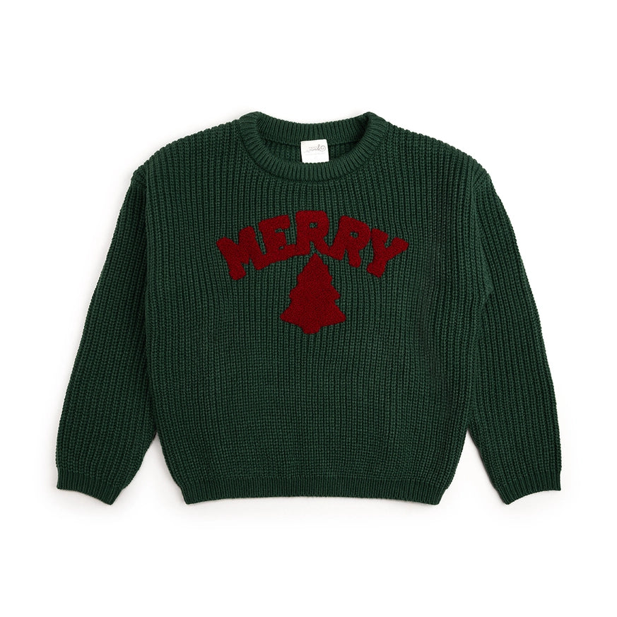 Merry Patch Christmas Knit Sweater