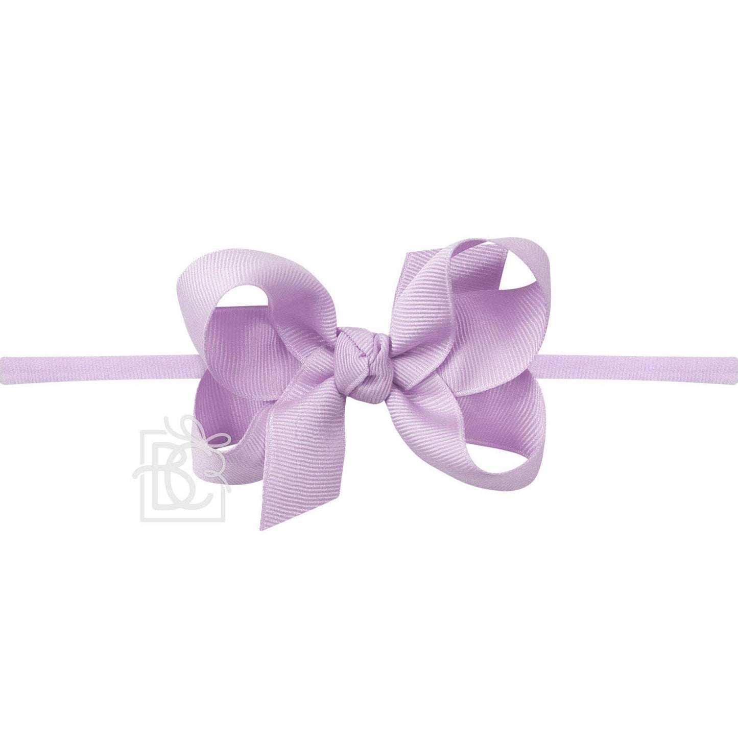1/4" NYLON PANTYHOSE HEADBAND W/SIGNATURE GROSGRAIN BOW