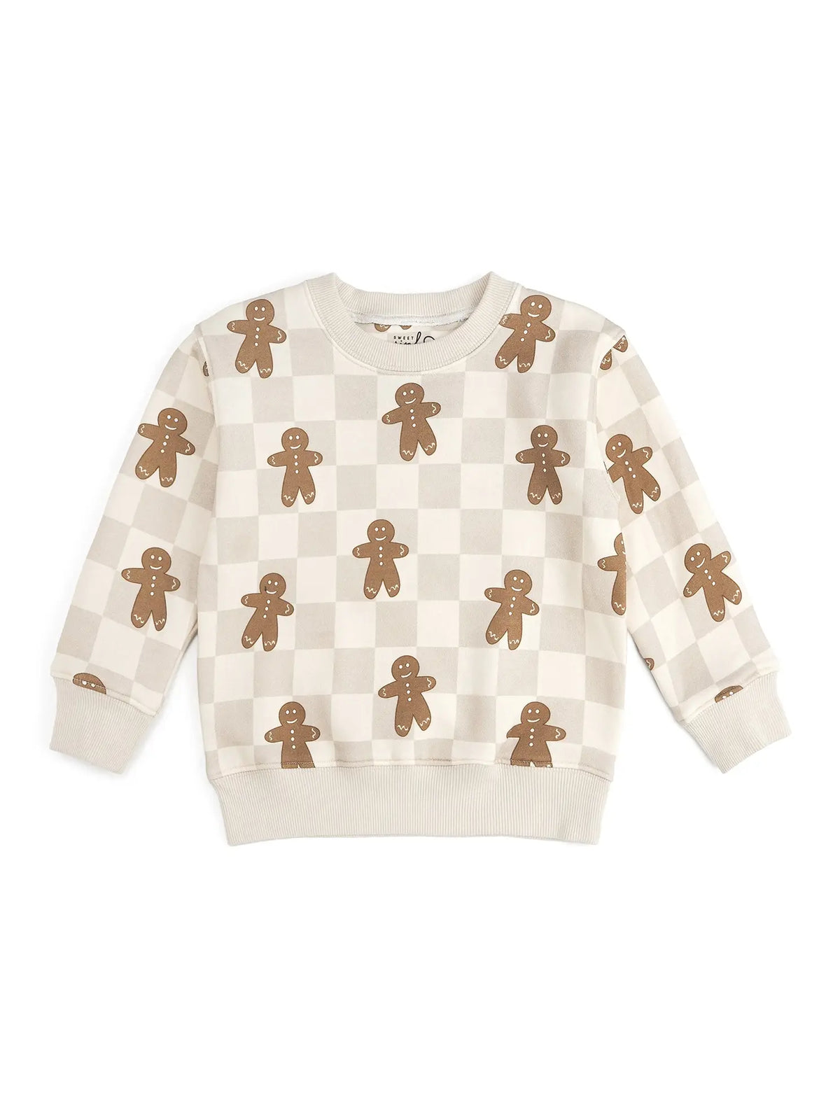 Gingerbread Checkered Sweatshirt