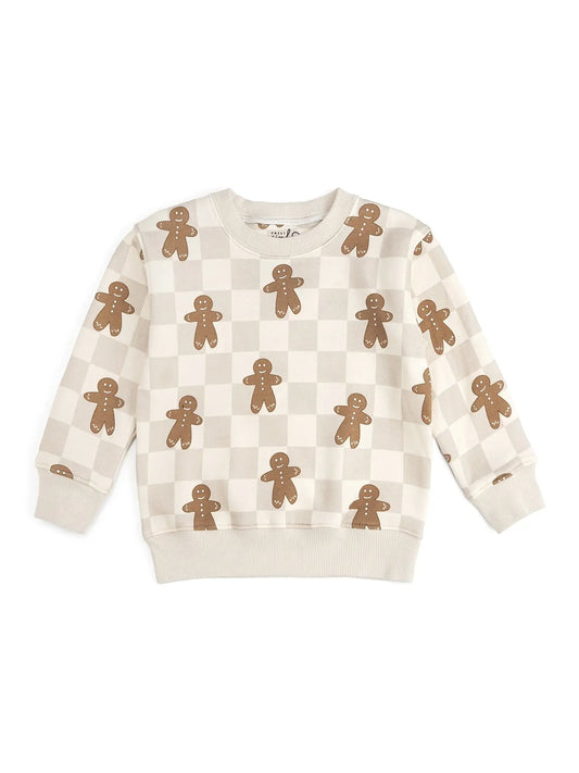 Gingerbread Checkered Sweatshirt