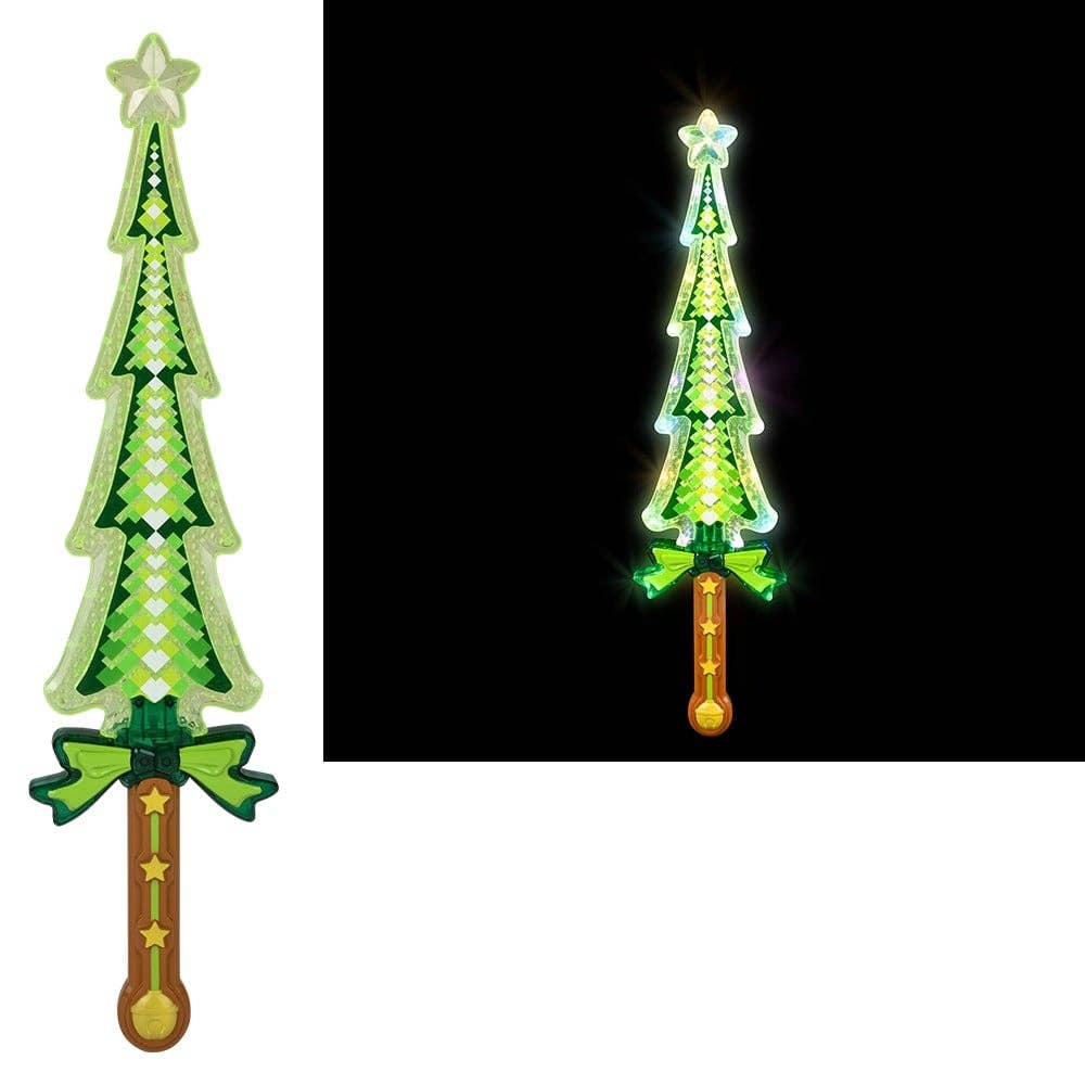 Decorative Christmas tree-shaped light-up wand 