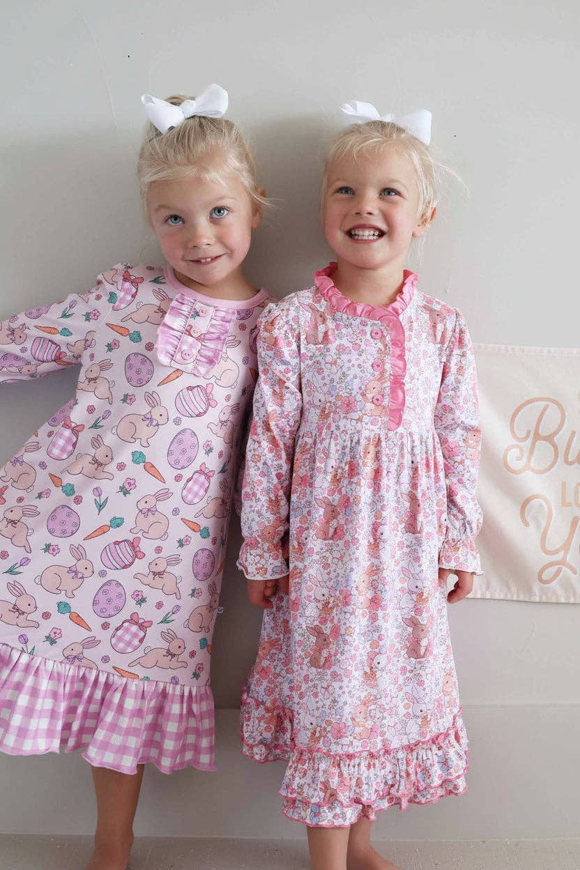 Long Sleeve Ruffle Button Nightgown | Hoppy Spring