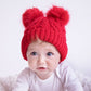 Red Fluffer Beanie Hat Baby & Kids