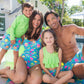 Boys Neon Jelly Time Performance Hybrid Swim Trunks